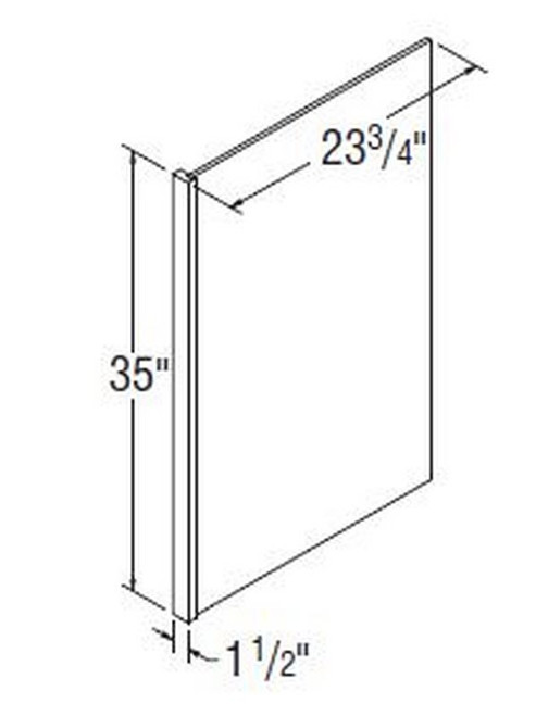 Aristokraft Cabinetry Select Series Trenton Birch Plywood Panel PEPR1.535