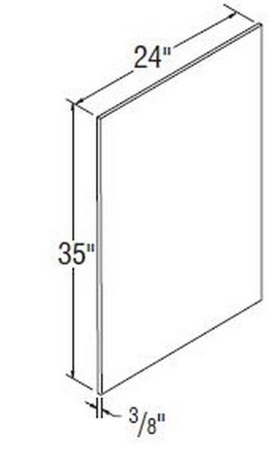 Aristokraft Cabinetry Select Series Trenton Birch Plywood Panel PSFEP