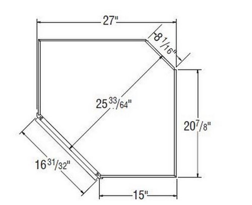 Aristokraft Cabinetry Select Series Trenton Birch Diagonal Corner Wall Cabinet With Mullions Door DCMD2736