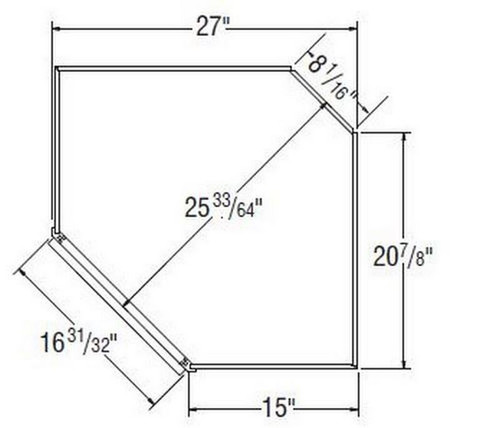 Aristokraft Cabinetry Select Series Trenton Birch Diagonal Corner Wall Cabinet With Mullions Door DCMD2742
