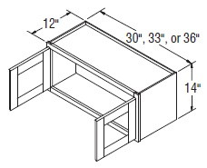 Aristokraft Cabinetry All Plywood Series Winstead Maple 5 Piece Wall Cabinet with Doors Prepped For Glass WPG3614B