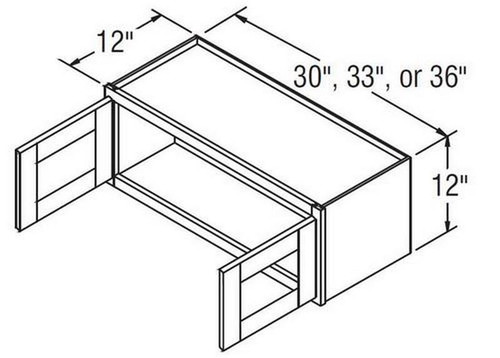 Aristokraft Cabinetry All Plywood Series Winstead Maple 5 Piece Wall Cabinet With Doors Prepped For Glass WPG3012B