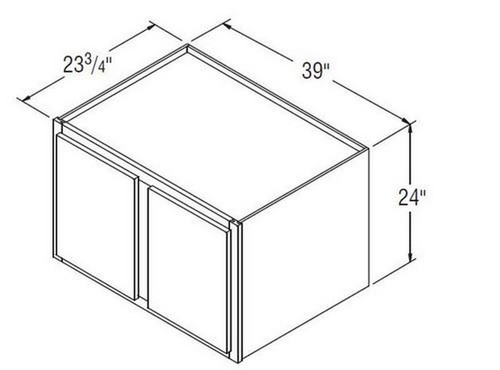 Aristokraft Cabinetry All Plywood Series Winstead Maple 5 Piece Refrigerator Wall Cabinet RW3924