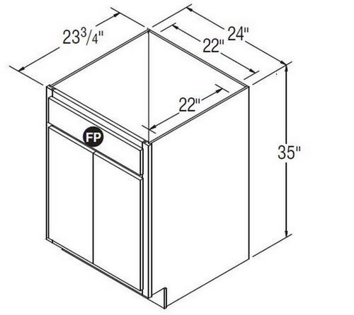Aristokraft Cabinetry All Plywood Series Winstead Maple 5 Piece Sink Base SB24DD
