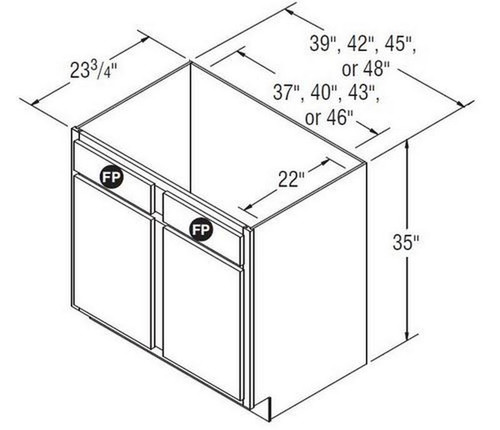 Aristokraft Cabinetry All Plywood Series Winstead Maple 5 Piece Sink Base SB39