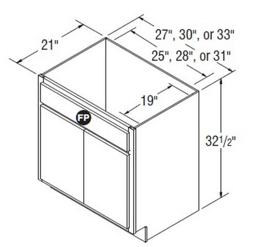 Aristokraft Cabinetry All Plywood Series Winstead Maple 5 Piece Vanity Sink Base VSB2732.5B