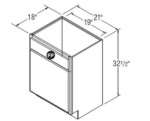 Aristokraft Cabinetry All Plywood Series Winstead Maple 5 Piece Vanity Sink Base VSB2132.518