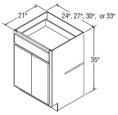 Aristokraft Cabinetry All Plywood Series Winstead Maple 5 Piece Vanity Base VB3335B