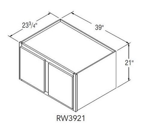 Aristokraft Cabinetry Select Series Winstead Maple 5 Piece Refrigerator Wall Cabinet RW3921