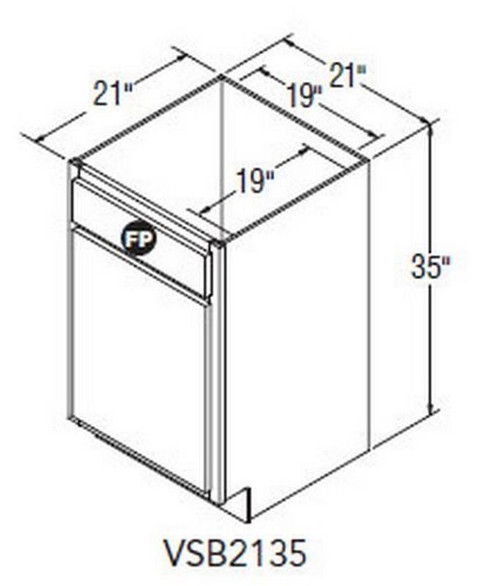 Aristokraft Cabinetry Select Series Winstead Maple 5 Piece Vanity Sink Base VSB2135