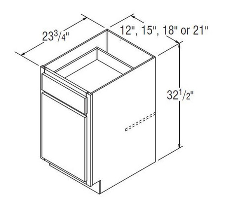 Aristokraft Cabinetry Select Series Winstead Maple 5 Piece Universal Base Cabinet B1832.5