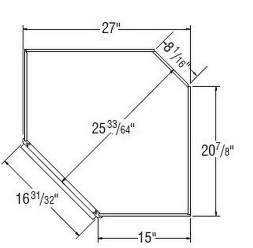 Aristokraft Cabinetry Select Series Winstead Maple 5 Piece Diagonal Corner Roto Cabinet DCOL2724