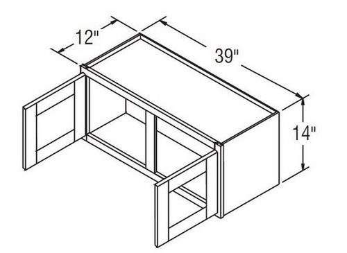 Aristokraft Cabinetry Select Series Winstead Maple 5 Piece Wall Cabinet With Glass WWG3914