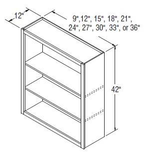 Aristokraft Cabinetry Select Series Durham PureStyle Wall Open Cabinet WOL1242