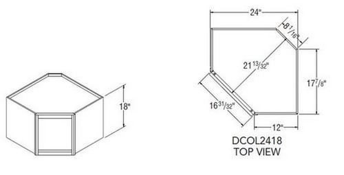 Aristokraft Cabinetry Select Series Durham PureStyle Diagonal Corner Roto Cabinet DCOL2418