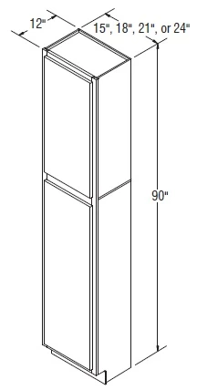 Aristokraft Cabinetry Select Series Durham PureStyle Utility Cabinet U219012L Hinged Left