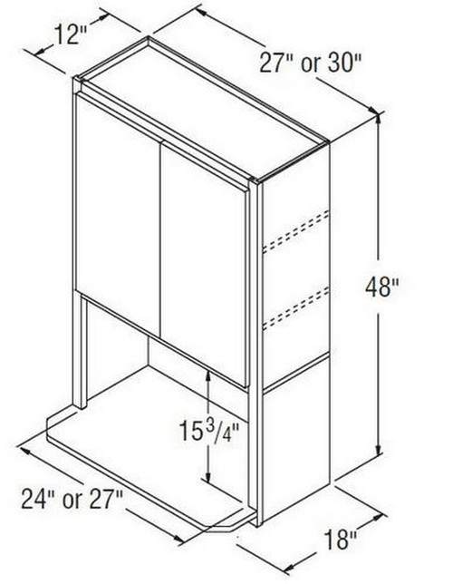 Aristokraft Cabinetry Select Series Korbett Maple Microwave Wall Cabinet MWC3048B