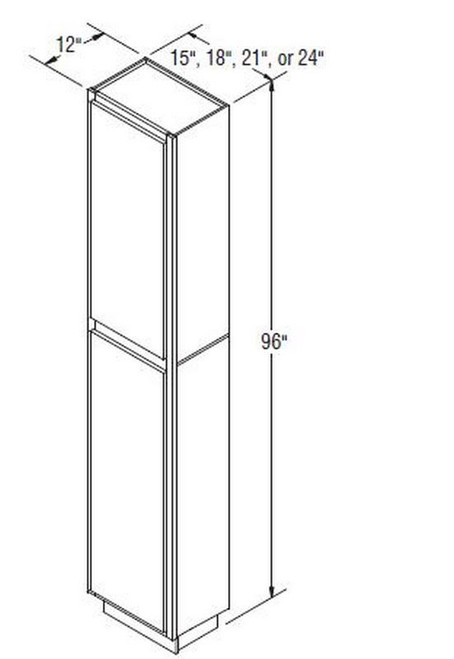 Aristokraft Cabinetry Select Series Korbett Maple Utility Cabinet U189612R Hinged Right