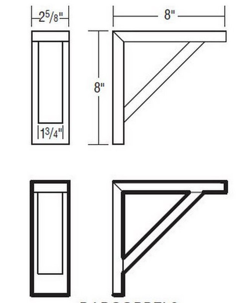 Aristokraft Cabinetry Select Series Korbett Maple Bar Bracket Corbel BARCORBEL8