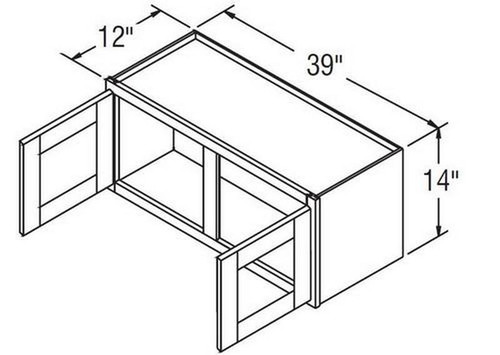 Aristokraft Cabinetry Select Series Korbett Maple Wall Cabinet with Doors Prepped For Glass WPG3914