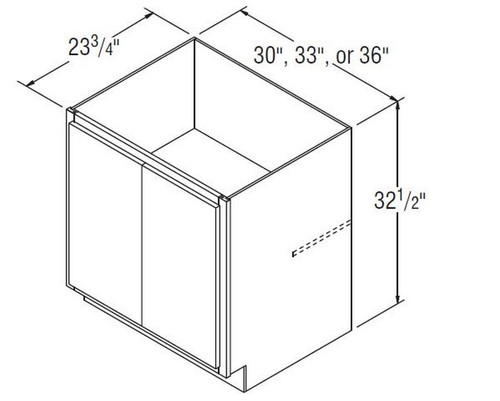 Aristokraft Cabinetry Select Series Korbett Maple Universal Base Cabinet with Full Height Door B3632.5FHB