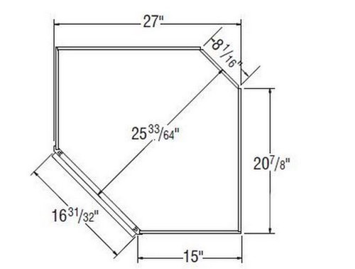 Aristokraft Cabinetry Select Series Korbett Maple Diagonal Corner Cabinet Without Mullions DCPG2714