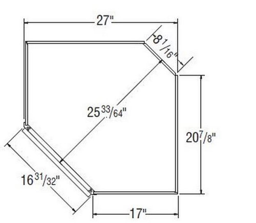 Aristokraft Cabinetry Select Series Korbett Maple Diagonal Corner Cabinet with Mullions DCMD2718