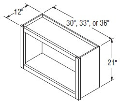 Aristokraft Cabinetry All Plywood Series Korbett Maple Wall Open Cabinet WOL3021