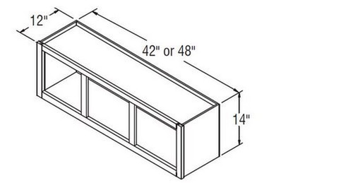 Aristokraft Cabinetry All Plywood Series Korbett Maple Wall Open Cabinet WOL4814