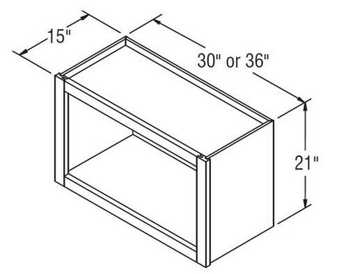 Aristokraft Cabinetry All Plywood Series Korbett Maple Wall Open Cabinet WOL302115