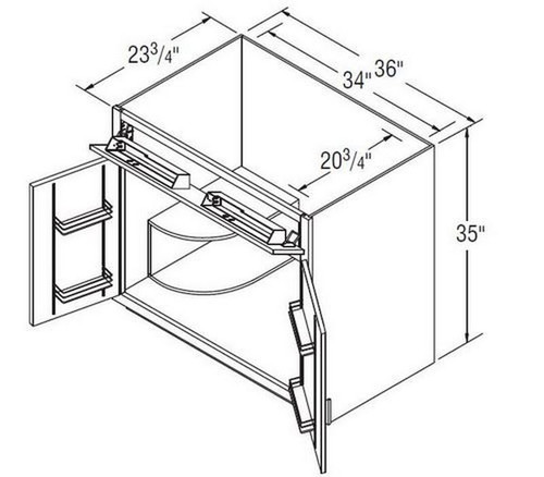 Aristokraft Cabinetry All Plywood Series Korbett Maple Sink Base Supercabinet SB36STSB
