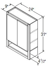 Aristokraft Cabinetry All Plywood Series Korbett Maple Vanity Tank Topper VTT24B
