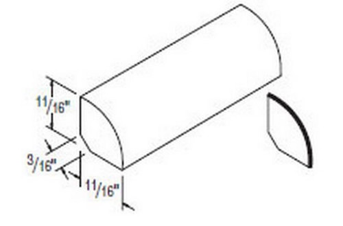 Aristokraft Cabinetry All Plywood Series Korbett Maple Quarter Round Moulding MQR8