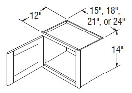 Aristokraft Cabinetry All Plywood Series Korbett Maple Wall Cabinet with Glass WWG2414