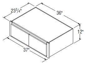 Aristokraft Cabinetry All Plywood Series Korbett Maple Refrigerator Wall Cabinet RWT3712B