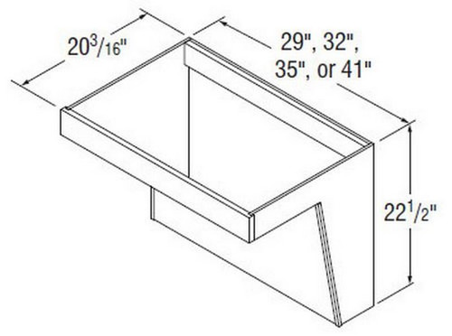 Aristokraft Cabinetry All Plywood Series Korbett Maple Vanity Wall Sink VWS3523