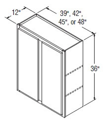 Aristokraft Cabinetry All Plywood Series Winstead Paint 5 Piece Wall Cabinet W4536