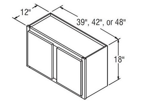 Aristokraft Cabinetry All Plywood Series Winstead Paint 5 Piece Wall Cabinet W4818