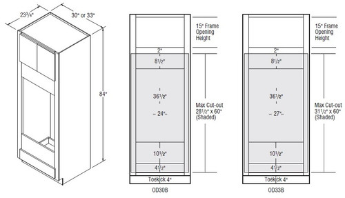 Aristokraft Cabinetry All Plywood Series Winstead Paint 5 Piece Double Oven Cabinet OD30B