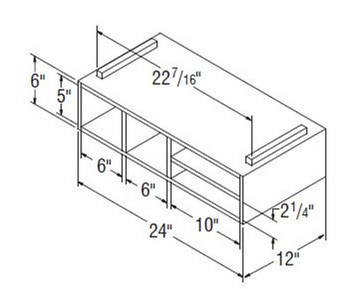 Aristokraft Cabinetry All Plywood Series Winstead Paint 5 Piece Organizer Shelf ORG24