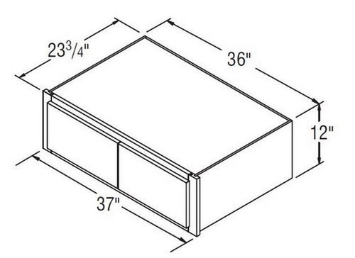 Aristokraft Cabinetry All Plywood Series Winstead Paint 5 Piece Refrigerator Wall Cabinet RWT3712B