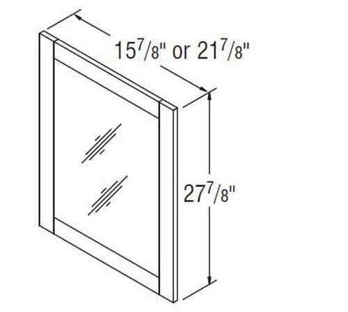 Aristokraft Cabinetry All Plywood Series Winstead Paint 5 Piece Vanity Mirror Cabinet VWM1830
