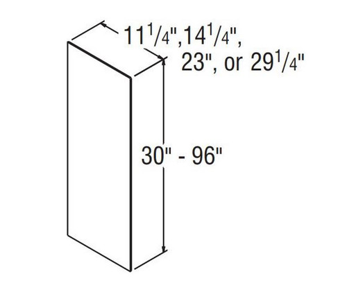 Aristokraft Cabinetry All Plywood Series Winstead Paint Laminate End Panel EPA3096