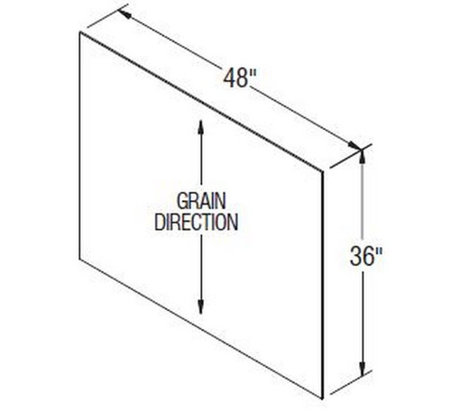 Aristokraft Cabinetry Select Series Winstead Paint Plywood Laminate Panel PA4836