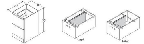 Aristokraft Cabinetry Select Series Wentworth Maple Vanity File Drawer Base VFDB18