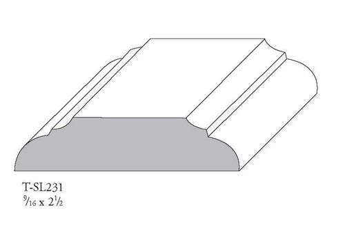 DURAFLEX-T-SL231-08-CHAIR RAIL