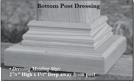 Nantucket Post Cap - Bottom Post Dressing Azek Island Style - BPDAI312