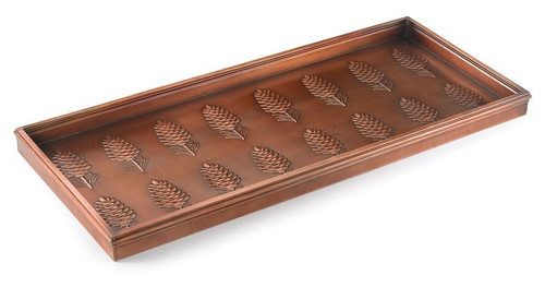 Good Directions - Pine Cones Multi-Purpose Boot Tray for Boots, Shoes, Plants, Pet Bowls, and More, Copper Finish - 101VB