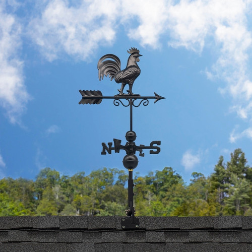 Good Directions - Bantam Rooster Weathervane - Black Finish - 1975K