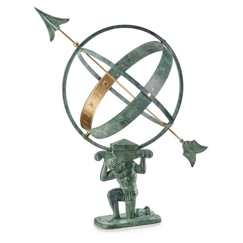 Good Directions - 28" Verdigris Atlas Armillary Sundial with Brass Accents - SD100V1